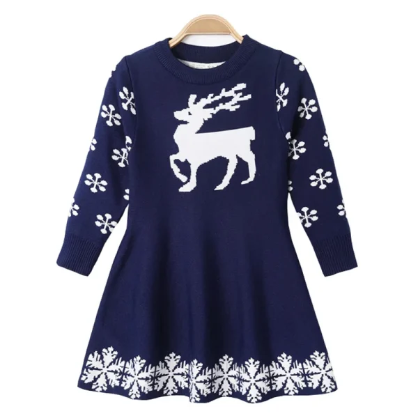 Winter Knitted Chiffon  Kids Dresses For Girls New Clothing - Image 3