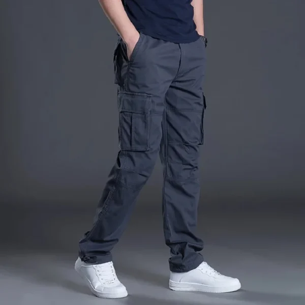 Men Cargo Combat Pants Cotton Working Trousers Joggers - Image 2