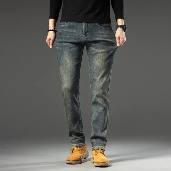 2025 Mid-high Waist Jeans For Men Slim Fit - Image 3
