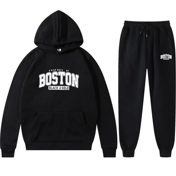 Winter Hoodie Sets Men Fashion Jogger Tracksuit Sweatshirt  + Pullover - Image 4