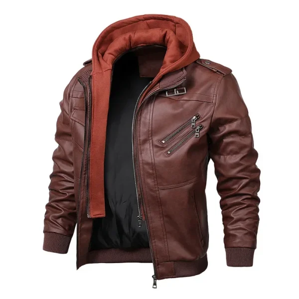 Solid Zipper Hooded High Street Man Jacket 2025 - Image 5