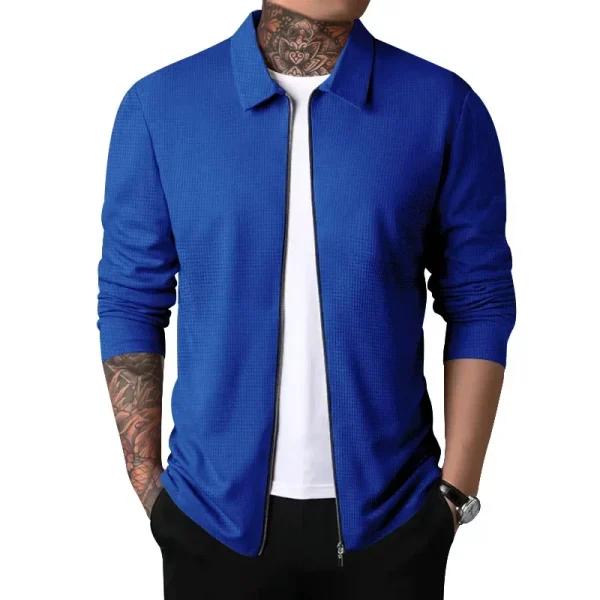 2025 Men Zipper Jackets Turn Down Collar Long Sleeve - Image 5