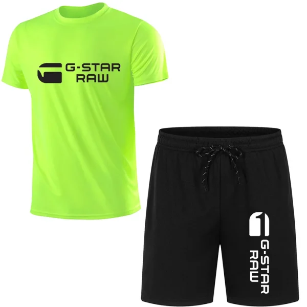 2025 G-STAR RAW Print Men's T-shirts Shorts Set - Image 5