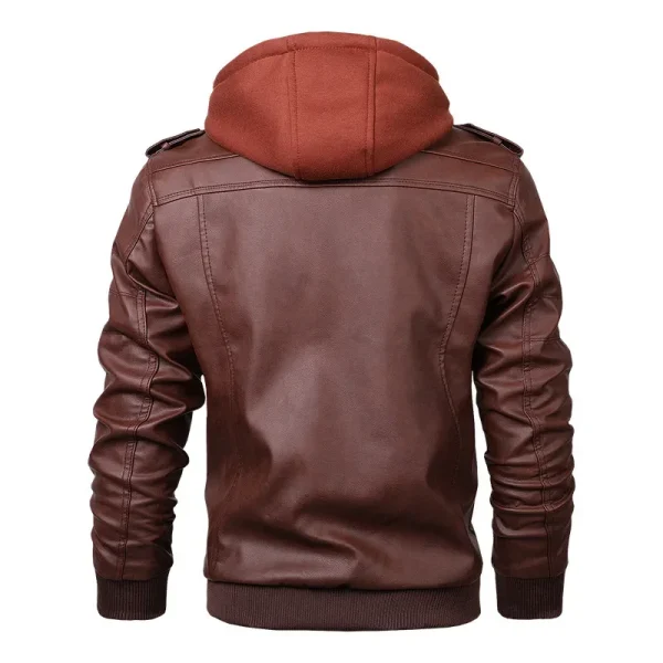 Solid Zipper Hooded High Street Man Jacket 2025 - Image 3