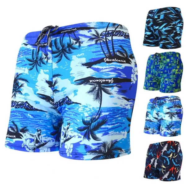 Men Colorful Quick Dry Slim Fit Shorts, Beachwear Sexy Summer Swim Trunk