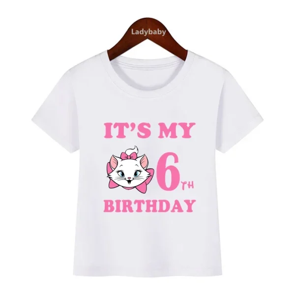 1- 9 Years Birthday Boys Girls Children T shirt - Image 2
