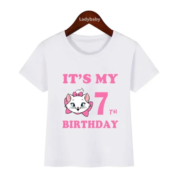 1- 9 Years Birthday Boys Girls Children T shirt - Image 3