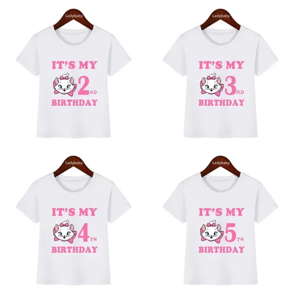 1- 9 Years Birthday Boys Girls Children T shirt
