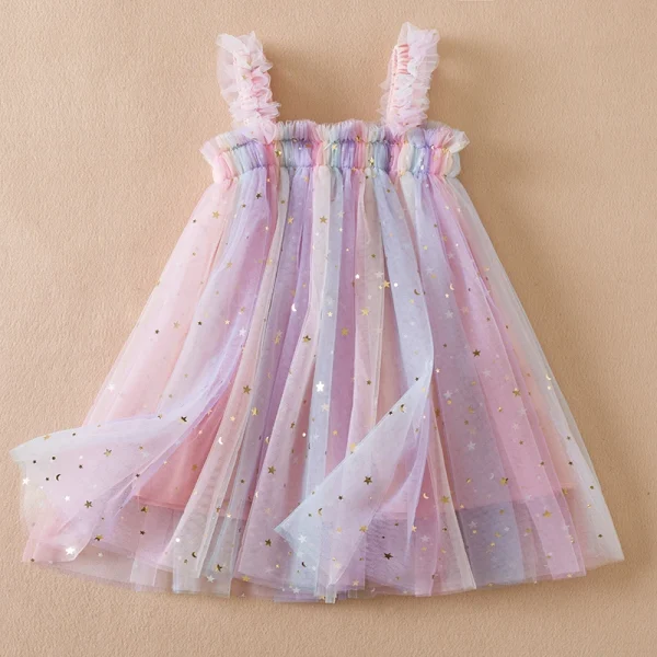 1-5 Years Kids Birthday Party Princess Se,t Infant Summer Kids Girl Clothing - Image 3