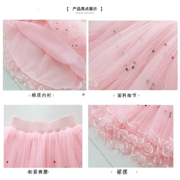 Kids Cake Skirt Cute Girls Clothes, Party skirt - Image 5